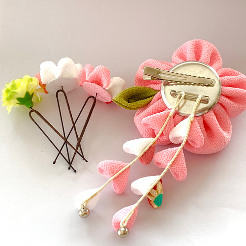 七五三の髪飾り（藤下がり）ピンク＊着物 袴 和装＊お正月 ひな祭り