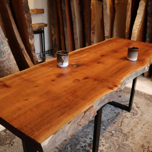 紅椨 タブ 一枚板 パソコンデスク 作業台 勉強机 机・デスク アトリエ