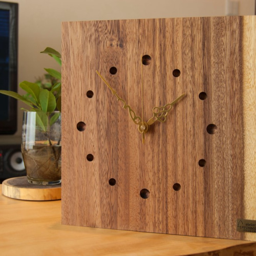 木の時計掛時計モンキーポッド