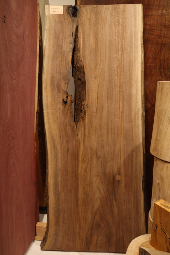 ブラックウォールナット③ 一枚板 ダイニングテーブル (アトリエ一本道