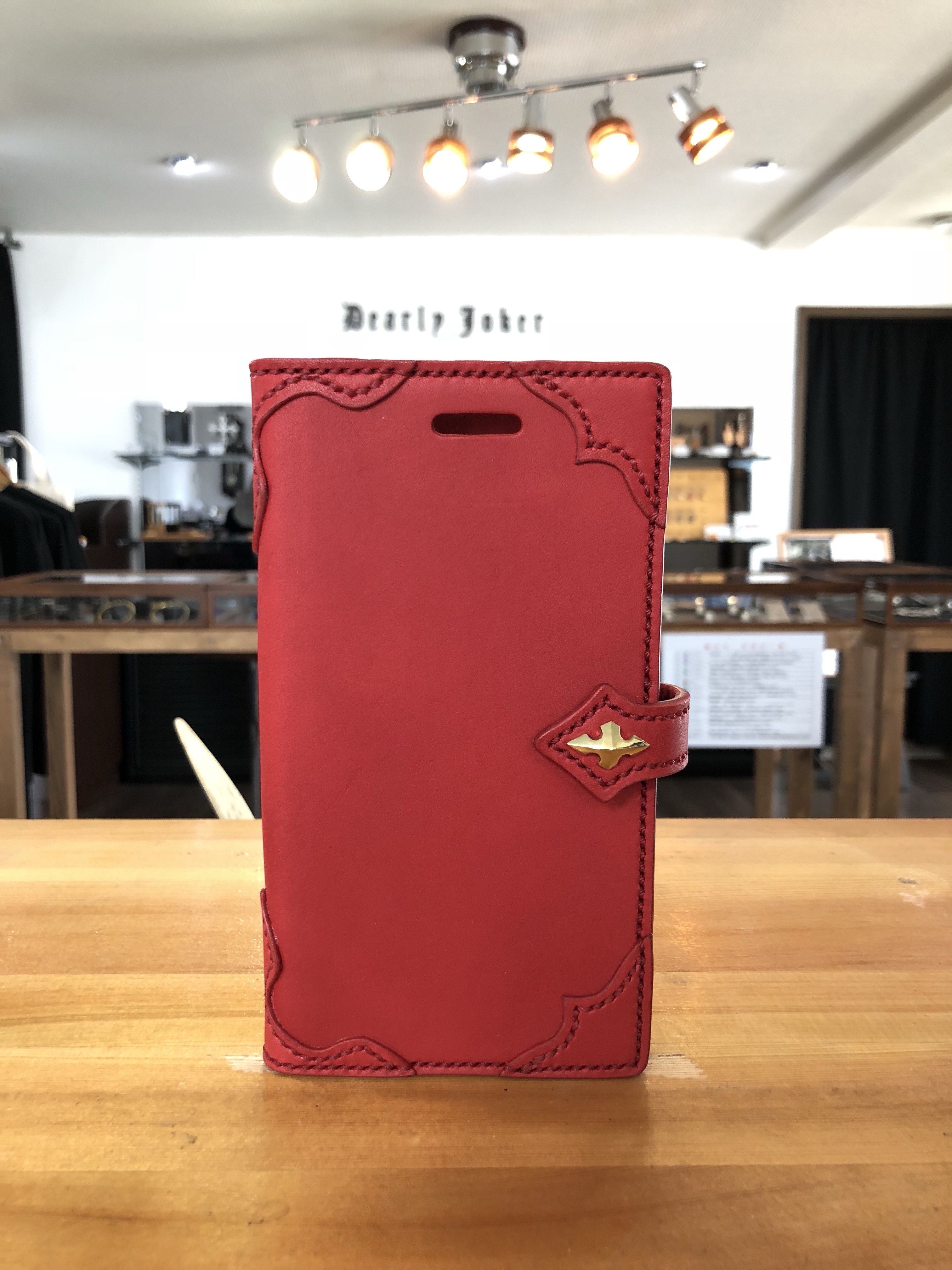 手帳型スマートフォンケース フリータイプL レッド