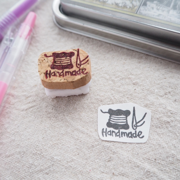 消しゴムはんこ【針と糸 Handmade】ハンドメイドスタンプ はんこ