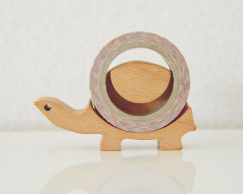 木で切るマスキングテープカッター(カメタイプ) マスキングテープ