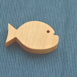 木製、しゃくれ魚マグネット(2個セット) 2枚目の画像