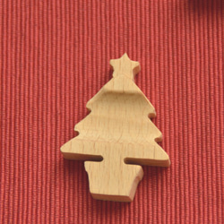 木製、クリスマスツリー、カトラリーレスト(2個セット) 2枚目の画像