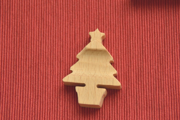 木製、クリスマスツリー、カトラリーレスト(2個セット) 2枚目の画像