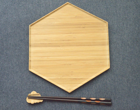 hexagon bamboo tray(六角形トレー大) 2枚目の画像