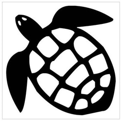 カッティングシート 海亀 ウミガメ シルエット ステッカー 車外アクセサリー 1枚目の画像