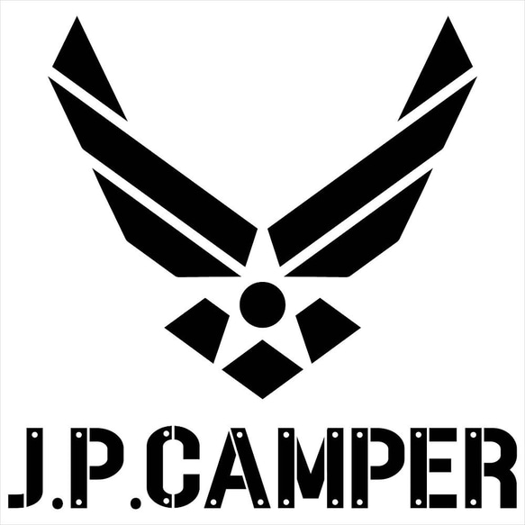 (大)カッティングシート ステッカー アメリカ空軍 エアフォース CAMPER 1枚目の画像