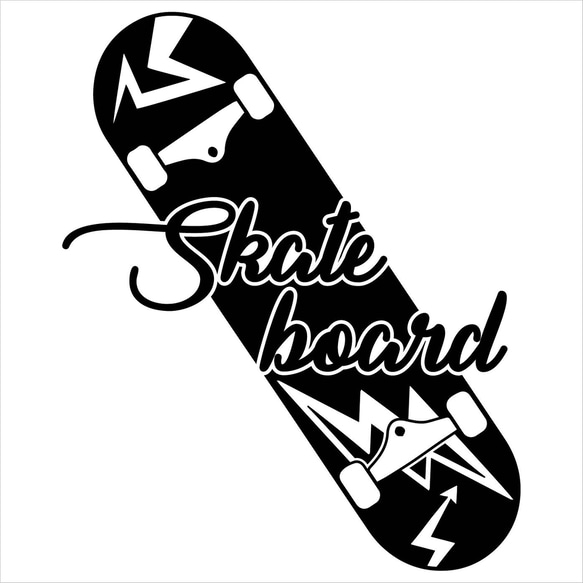 (大) カッティングシート ステッカー スケートボード ⚡︎ イナズマ スケボー 1枚目の画像