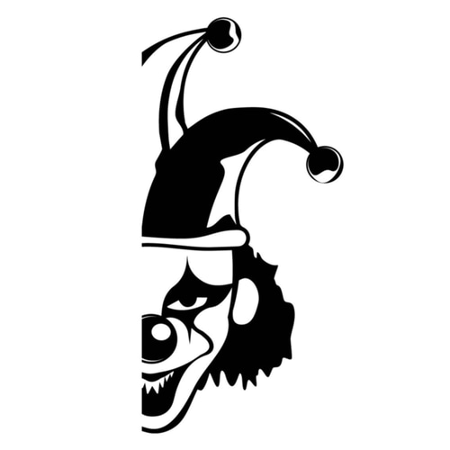 小)カッティングシート ステッカー ピエロ Pierrot ナンバー