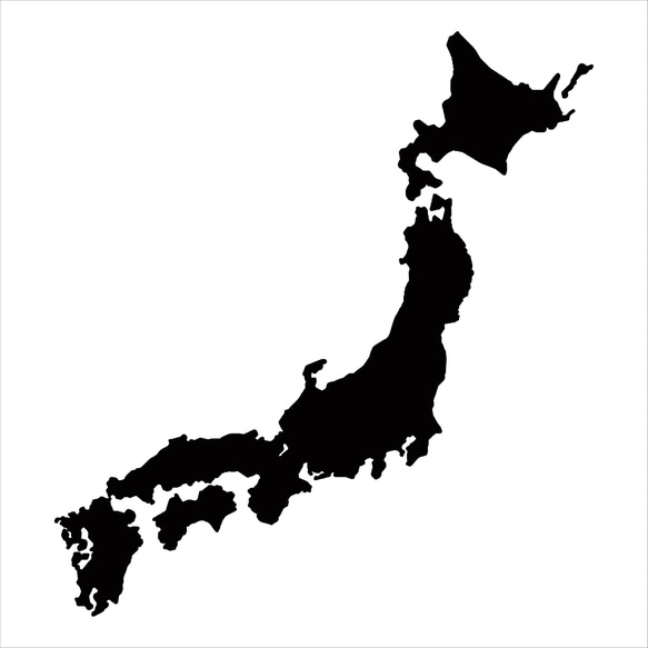 カッティングシート ステッカー 日本列島 シルエット キャンパー 車外アクセサリー JAPAN 1枚目の画像