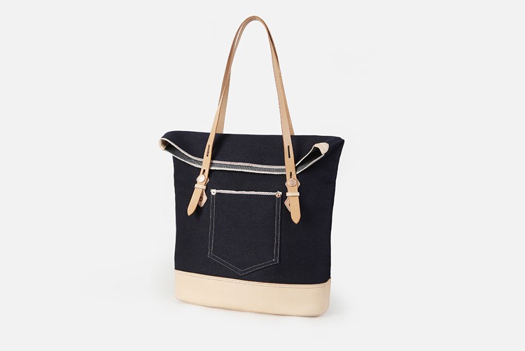 帆布×革手作りの2wayショルダー コンパクトにななめがけ