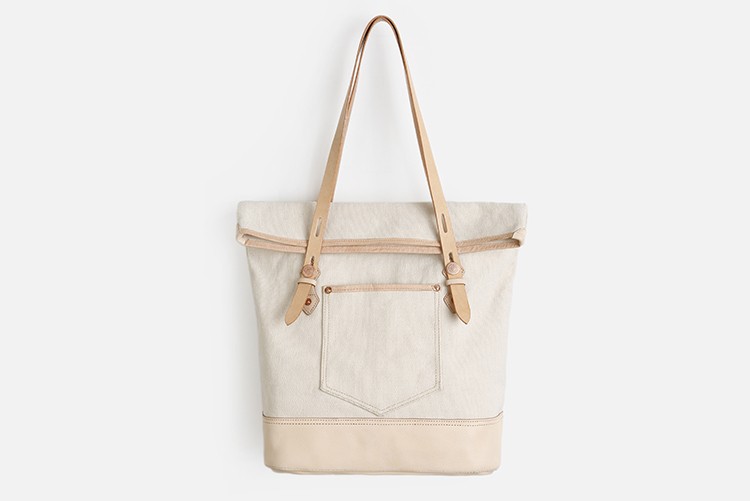 帆布×革手作りの2wayショルダー コンパクトにななめがけ