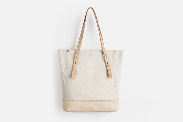 帆布×革手作りの2wayショルダー コンパクトにななめがけ