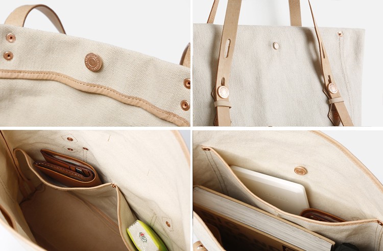 帆布×革手作りの2wayショルダー コンパクトにななめがけ