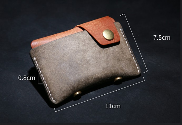 超薄小財布ミニカード入れ革小型カードケース 5枚目の画像
