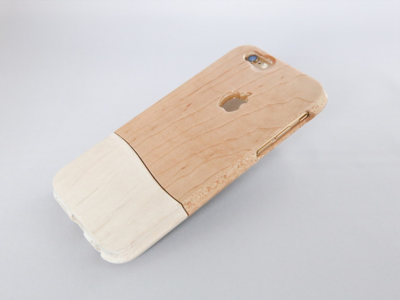 定制！ 【iPhone 5-13 免費保修】iPhone 木質外殼 白色 整潔端莊！ 第1張的照片