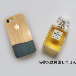 オーダーメイドで作る！【機種限定　永久保証付】ウッドケース for iPhone Kaori　オーシャンブルー 2枚目の画像