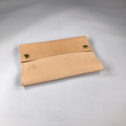 レザー製シンプルなポケットティッシュケース 3枚目の画像