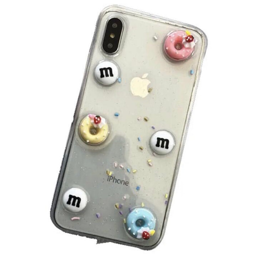 iPhone スマホカバー デコ 硬質ケース レジン ハンドメイド ハンドメイド iPhone7/8 スィーツ デコ！ラメ シリコン ケース iPhone
