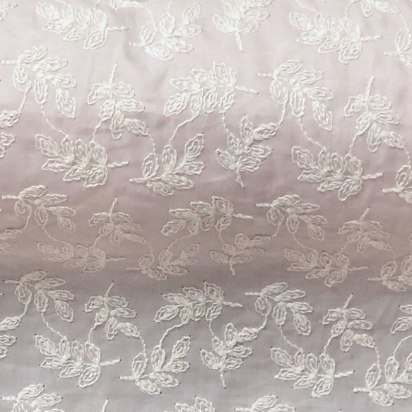 定形郵便送料無料／3色セット・日本製リーフ刺繍綿レース生地　各96×15cm Ｔ 3枚目の画像
