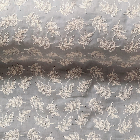 定形郵便送料無料／3色セット・日本製リーフ刺繍綿レース生地　各96×15cm Ｔ 5枚目の画像