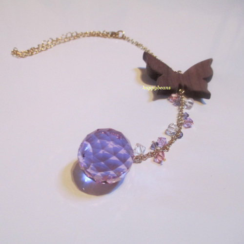 車用】ミニサンキャッチャー（バイオレット／深い癒しのバタフライ