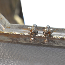 棉珍珠耳環，小耳環（日式月亮名稱系列，小月/ 1月）[過敏支持] 第4張的照片
