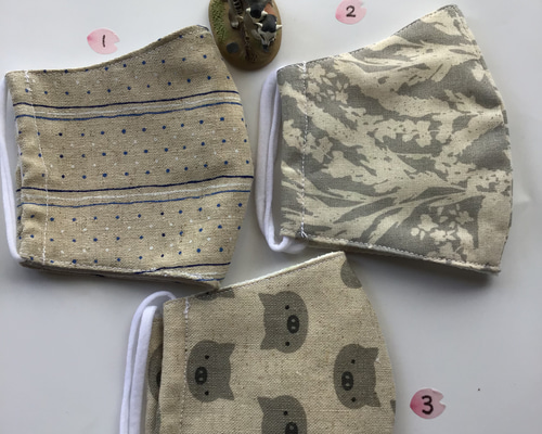 シンプルマスク❣️ハンドメイド 手作りマスク柄を選んでください 生地 honda_made 通販 8961083