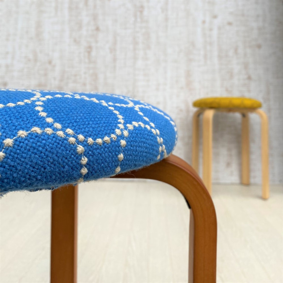 【美品】kvadrat 皆川明 タンバリン スツール スツール 皆川明×Kvadrat タンバリンスツール黄色/ナチュラルフレーム