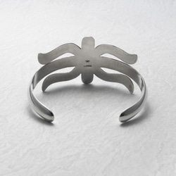 Navajo Sandcast style 925 silver Spider Bangle 3枚目の画像