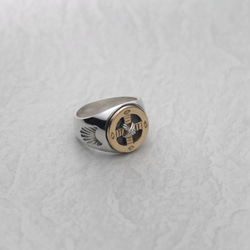 Ring with 18K Gold Medicine Wheel & Silver Wire 1枚目の画像