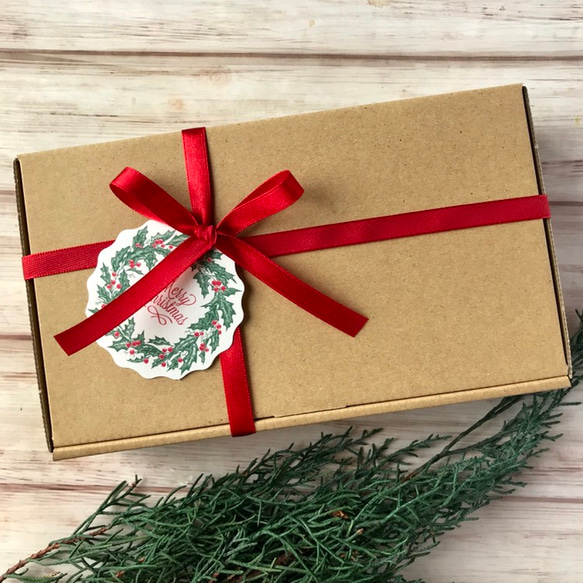 2個セット　クリスマスツリー　グレー　アロマワックスサシェ　＆ ボタニカルキャンドル　スペシャルギフトセット　 5枚目の画像