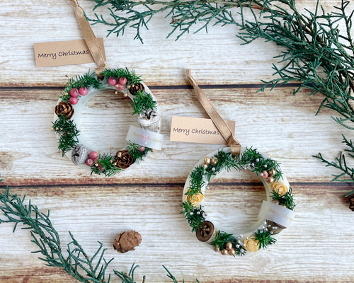 クリスマスリース アロマワックスサシェ キャンドル・キャンドル