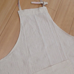 エプロン❃ハーフリネン 受注製作 ロング丈 お好きな色選べます❃ 3枚目の画像