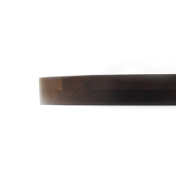 木製圓形托盤Φ35 x H4〞 木托盤 木盤 橡膠木 胡桃木色 第2張的照片