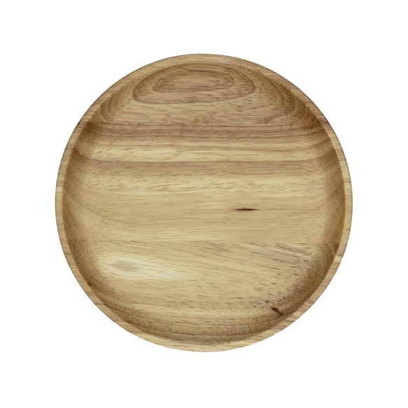 木製圓淺盤Φ18 x H2〞 餐盤 水果盤 木盤 橡膠木 快速出貨 第2張的照片