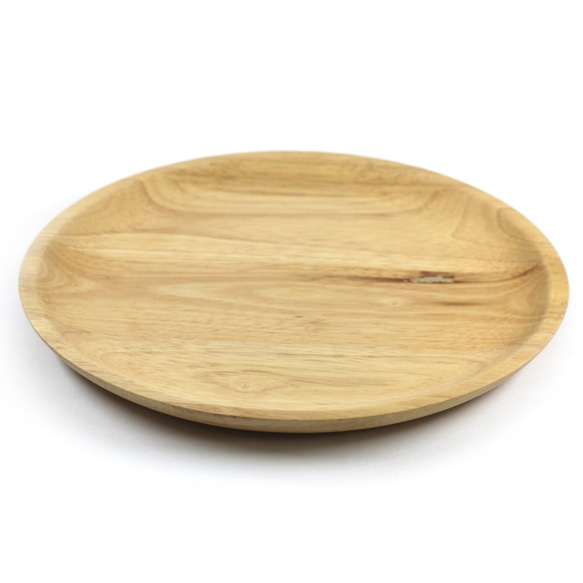 木製圓淺盤Φ25 x H2〞(原木色) 餐盤 水果盤 木盤 相思木 橡膠木 快速出貨 第1張的照片