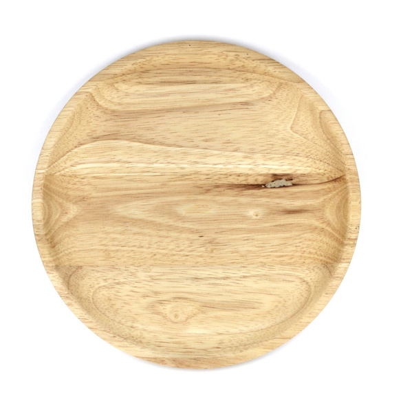 木製圓淺盤Φ25 x H2〞(原木色) 餐盤 水果盤 木盤 相思木 橡膠木 快速出貨 第2張的照片