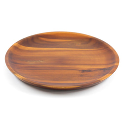 木製圓淺盤Φ25 x H2〞(深木色) 餐盤 水果盤 木盤 相思木 橡膠木 快速出貨 第1張的照片