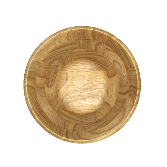 木製凹底沙拉碗Φ17.8 x H7.5〞(原木色) 木碗 湯碗 餐碗 凹底碗 橡膠木 快速出貨 巧木 第2張的照片