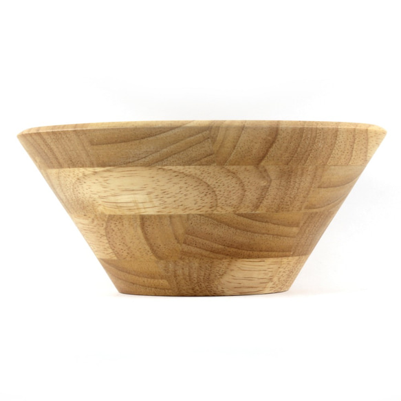 木製凹底沙拉碗Φ17.8 x H7.5〞(原木色) 木碗 湯碗 餐碗 凹底碗 橡膠木 快速出貨 巧木 第3張的照片