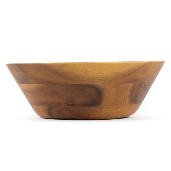 木製平底沙拉碗Φ16 x H5.3〞(深色) 木碗 湯碗 餐碗 平底碗 相思木 快速出貨 第3張的照片