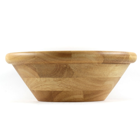 木製凹底沙拉碗II Φ22.7 x H8〞 木碗 湯碗 餐碗 凹底碗 橡膠木 快速出貨 第3張的照片
