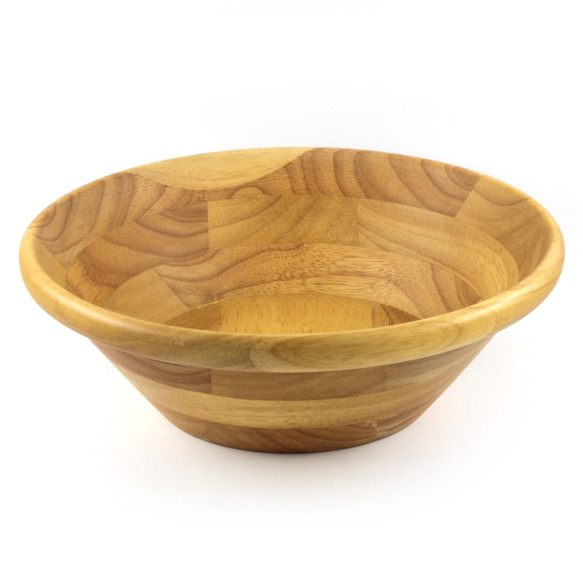 木製凹底沙拉碗II Φ25.5 x H8〞 木碗 湯碗 餐碗 凹底碗 橡膠木 快速出貨 第1張的照片