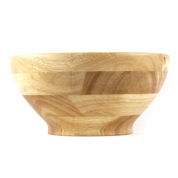 木製甜湯碗Φ16.5 x H7.8〞(原木色) 木碗 湯碗 餐碗 凹底碗 橡膠木 快速出貨 第3張的照片