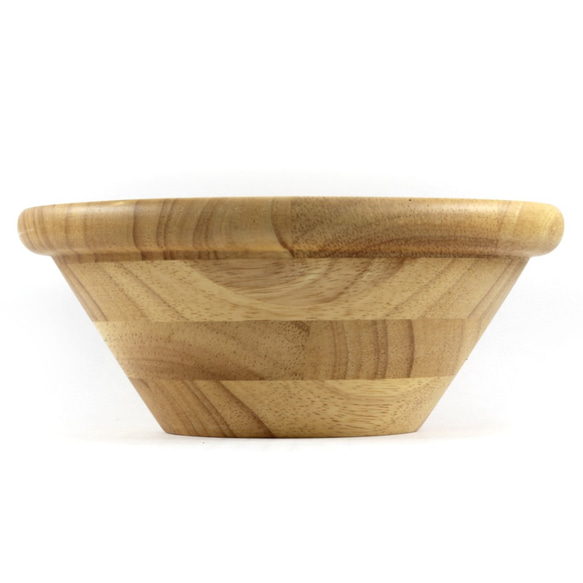 木製甜湯碗Φ21.5 x H10.3〞(原木色) 木碗 湯碗 餐碗 凹底碗 橡膠木 快速出貨 第3張的照片