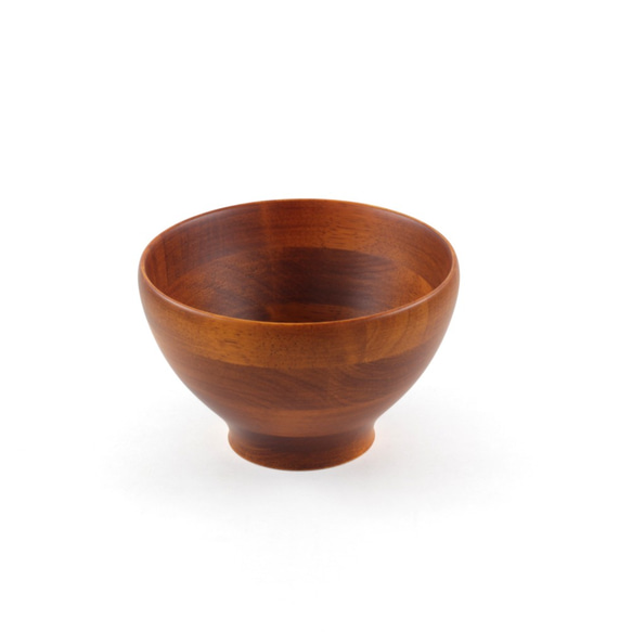 木製甜湯碗Φ12 x H7.5〞(深色) 木碗 湯碗 餐碗 凹底碗 橡膠木 快速出貨 第1張的照片