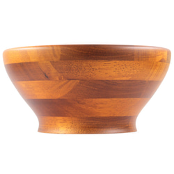 木製甜湯碗Φ21.5 x H10.3〞(深色) 木碗 湯碗 餐碗 凹底碗 橡膠木 快速出貨 第3張的照片